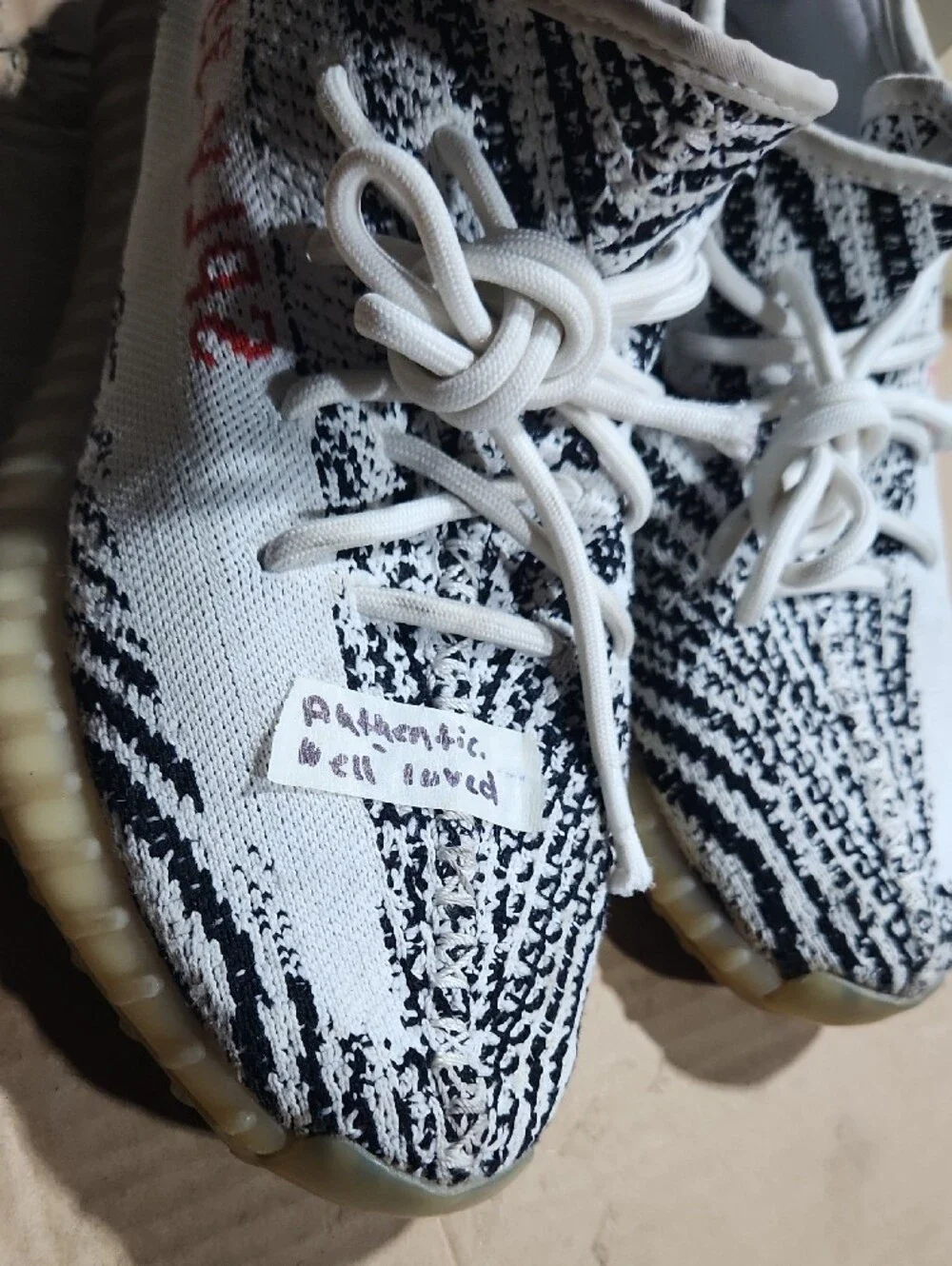 Yeezy Boost 350 V2 Zebra White Black with Red Stripe